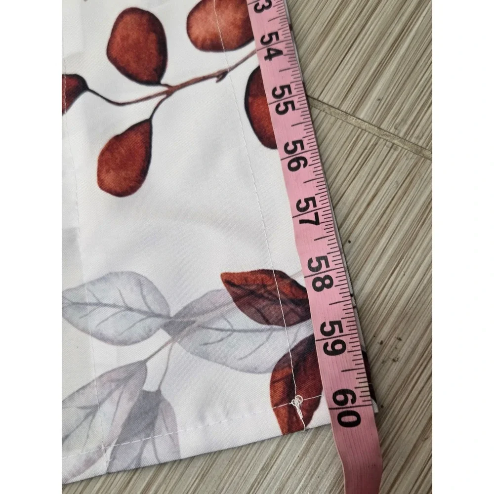 Fall Pumpkin Window Valance Autumn Harvest Watercolor Orange Teal 60x18